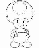 Mushroom Toad coloring page sketch template