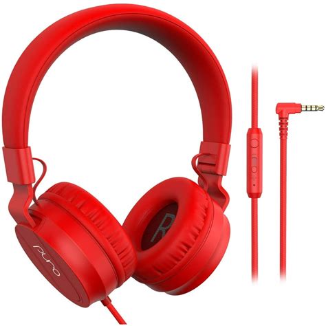 Puro Sound PuroBasic Wired Volume Limited Headphones, Red - Walmart.com ...