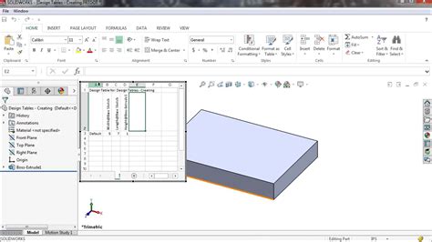 Creating Design Tables in SOLIDWORKS 2016 - YouTube