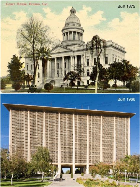 Fresno County Courthouse — Then vs Now : r/Lost_Architecture