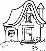Printable Coloring Pages House sketch template