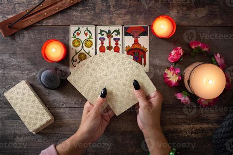 Fortune teller reading a future by tarot cards 3696849 Stock Photo at ...