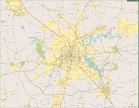 Nashville Downtown Map | Digital Vector | Creative Force