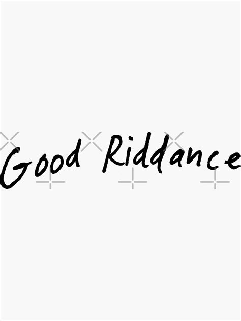 "Good Riddance Gracie Abrams" Sticker for Sale by babyqueensvape | Redbubble