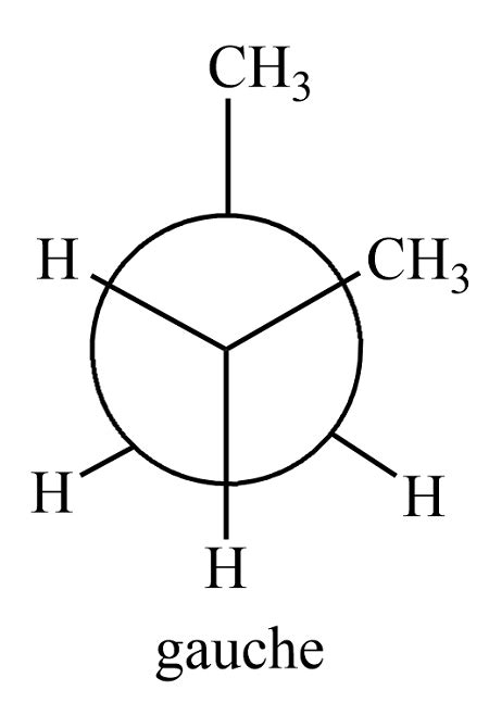 Draw a Newman projection of gauche butane. | Study.com