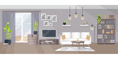 Download Living Room, Interior Design, Salon. Royalty-Free Vector ...