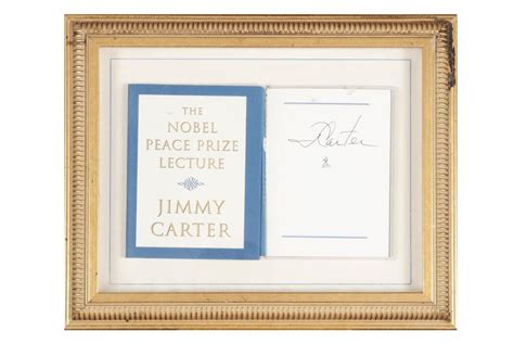 Lot - JIMMY CARTER SIGNED "THE NOBEL PEACE PRIZE LECTURE"