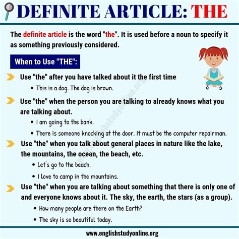 17 - DEFINITE ARTICLE "THE" vs. THE INDEFINITE ARTICLE "A" or "AN"