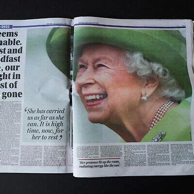 DAILY MAIL UK Newspaper QUEEN ELIZABETH II Special Edition 9th Sept ...