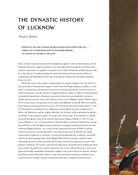 (PDF) The Dynastic History of Lucknow