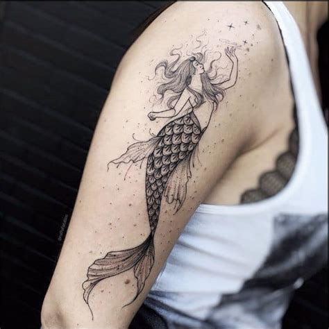 50 Beautiful and Cute Mermaid Tattoos Designs and Ideas