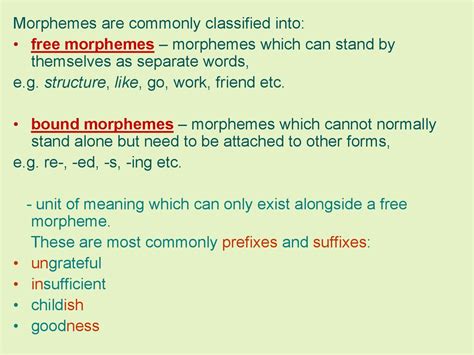 Vocabulary Morphology Chart