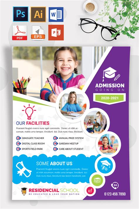 School Admission Flyer Design Template | School brochure, Flyer and ...