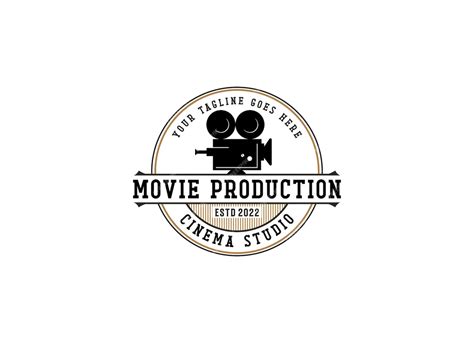 Premium Vector | Cinema logo design movie logo roll film with camera ...