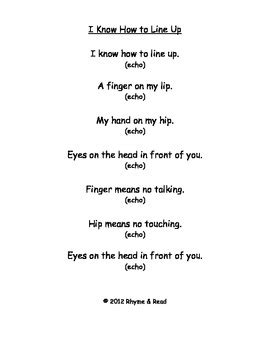 Line Up Song by Lisa Boyle | TPT