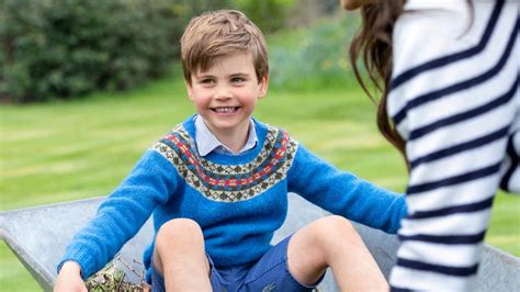 Prince Louis enjoys wheelbarrow ride with mum Kate in new photos to ...