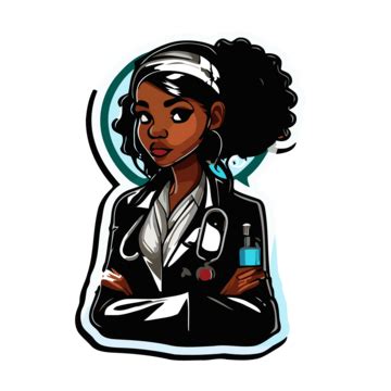 Cartoon Female Doctor Clipart Vector, Sticker Design With Cartoon Female Doctor Isolated ...