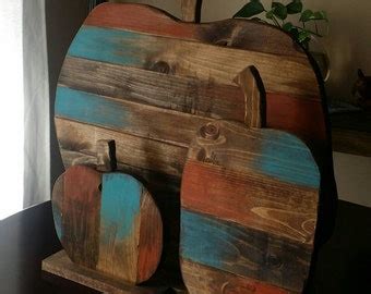 Items similar to Primitive Fall Wood Pumpkins on Etsy