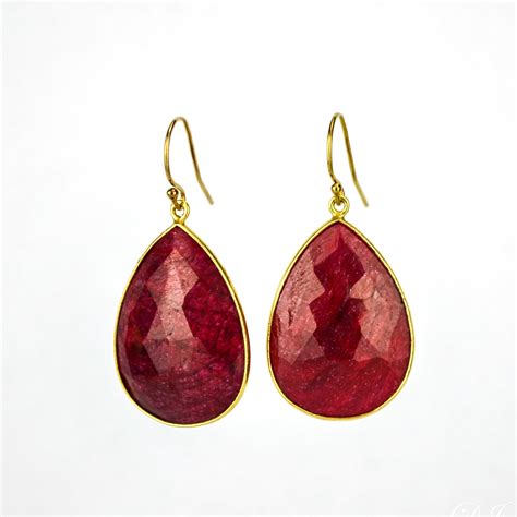 Ruby Earrings : July Birthstone - Danique Jewelry