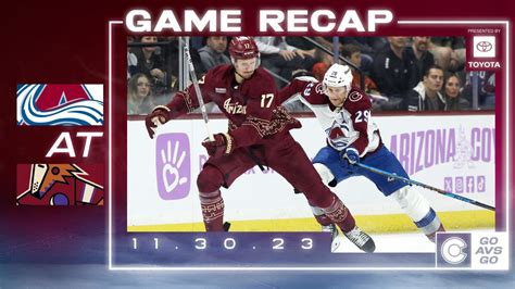 Toyota Game Recap: 11/30/2023 | Colorado Avalanche