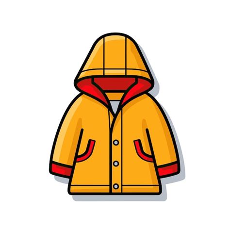 Premium Vector | A cartoon drawing of a yellow coat with a red collar.