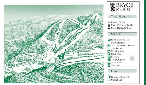 Bryce Resort Piste Map / Trail Map