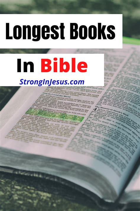 What Is The Longest Book In The Bible? - STRONGINJESUS.COM