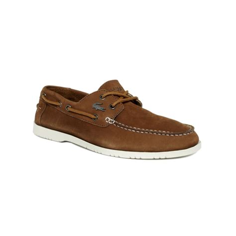 Lacoste Corbon Boat Shoes in Brown for Men | Lyst