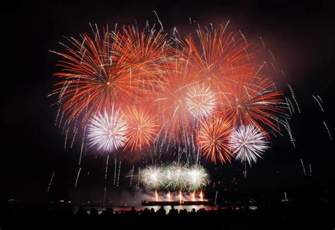 Fireworks Vancouver English Bay Stock Photo - Image of city, night ...