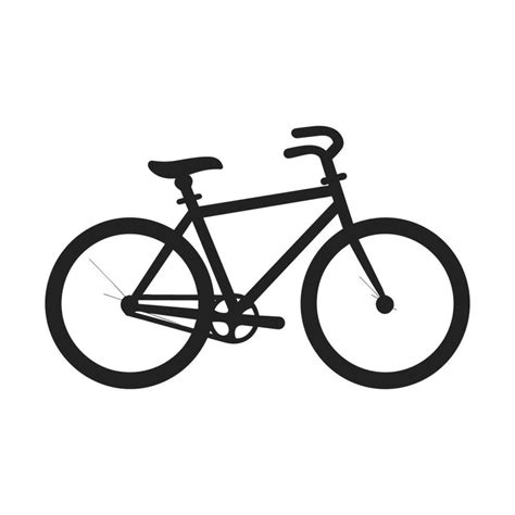 Bicycle black Silhouette vector illustration, Cycle Vector Silhouette isolated on a white ...