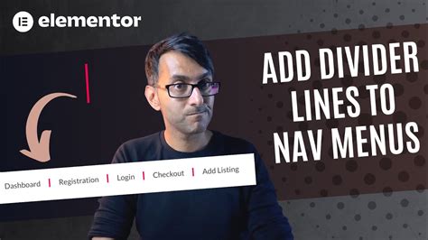 Add Divider Lines to Navigation Menus - Elementor Wordpress Tutorial ...