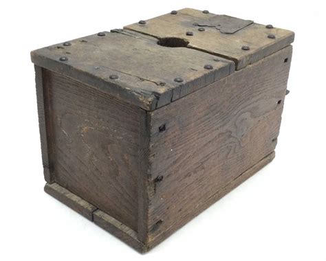 Lot - Antique Wooden Ballot Box, Blackball Voting Box