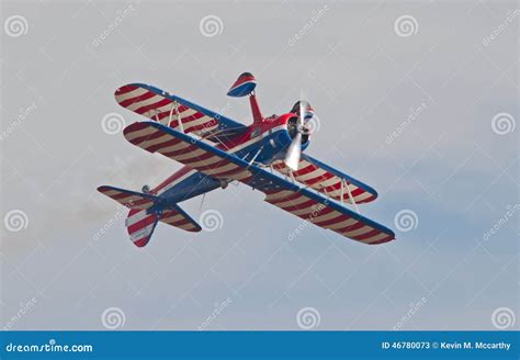 Vintage Aerobatic Biplane editorial stock photo. Image of formation - 46780073