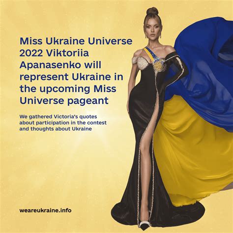 Miss Ukraine Universe 2022 Viktoriia Apanasenko will represent Ukraine ...