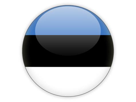 Round icon. Illustration of flag of Estonia