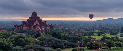 Online crop | brown hot air balloon, Burma, hot air balloons, Bagan HD ...