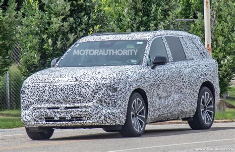 2025 Cadillac 3-row electric mid-size SUV spy shots