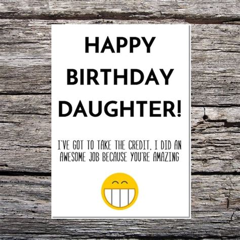 daughter birthday card funny birthday card funny happy