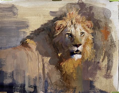 Lion Oil Painting