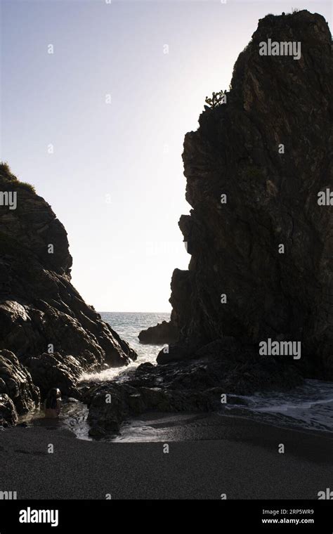 cliff of palmi beach in calabria called la tonnara Stock Photo - Alamy