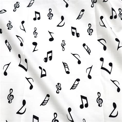 Musical Notes Cotton Fabric Music Notes Printed Fabric | Etsy