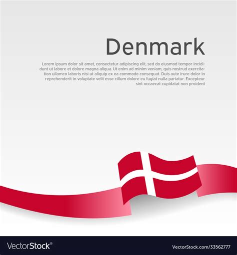 Denmark flag background color wavy Royalty Free Vector Image