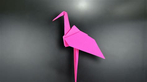 Origami: Flamingo - Instructions in English (BR) - YouTube