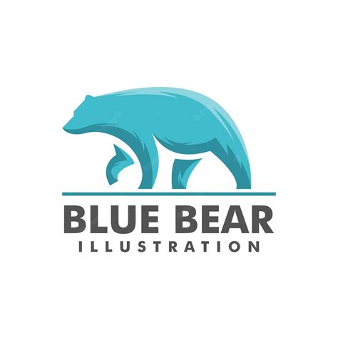 Premium Vector | Blue bear logo