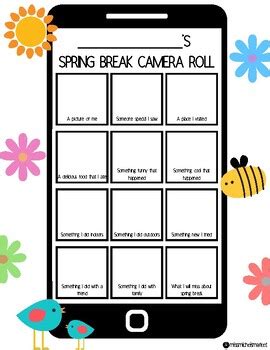 Spring Break Activity by Miss Michels Market | TPT