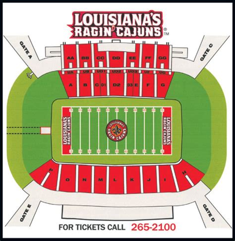 Cajun Field Seating Chart - chartdevelopment