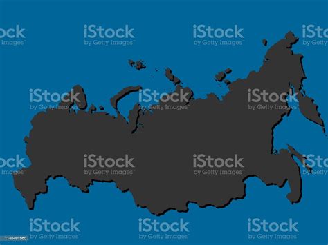 Vector Stock Russia Map Silhouette Illustration Stock Illustration - Download Image Now - Russia ...