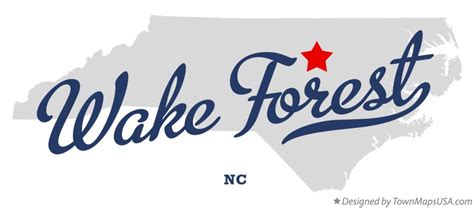 Map of Wake Forest, NC, North Carolina