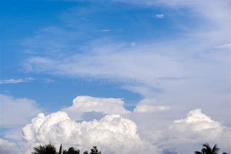 Dramatic Monsoon Cloud Formation in the Blue Sky Stock Photo - Image of ...