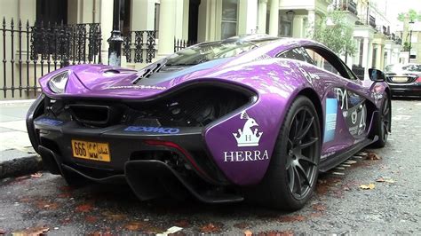 Purple McLaren P1 from Oman in London - YouTube